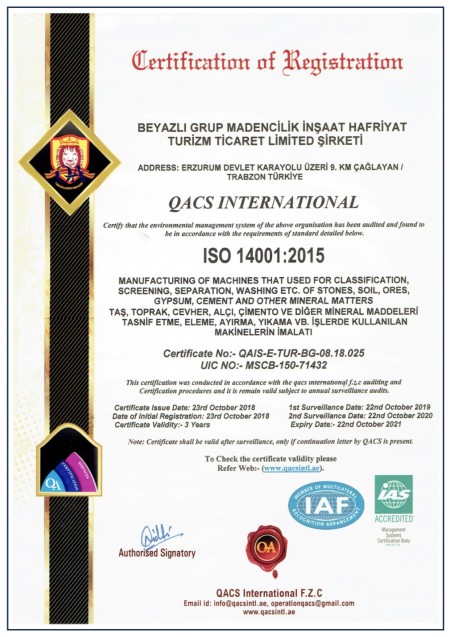 ISO-14001 CERTIFICAT